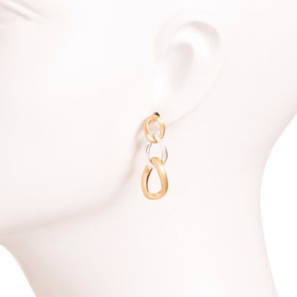 Chunky Chain Link Earrings - Picture 2 of 4